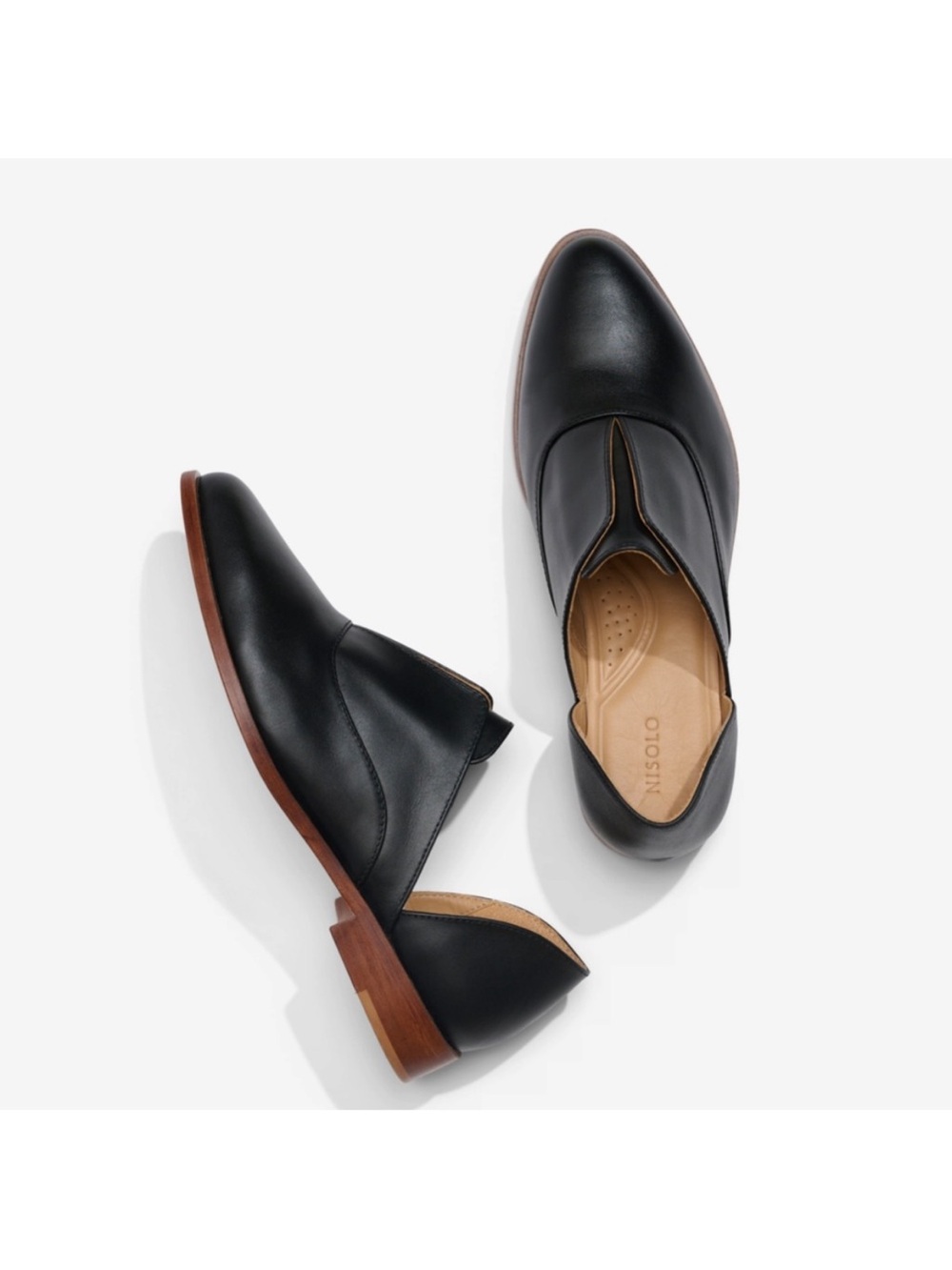 Nisolo women’s Black Leather Slip-On Dress Shoes